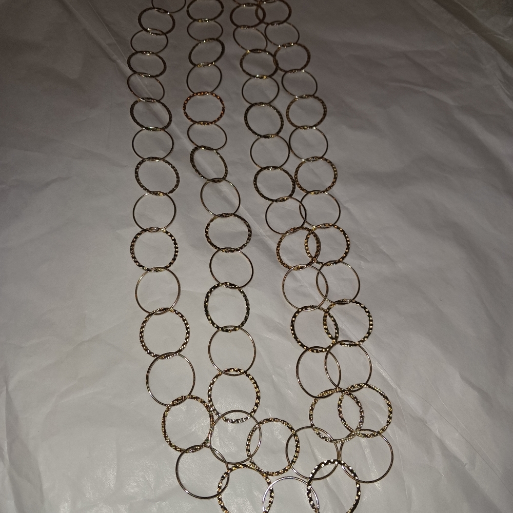 925 big round links, long necklace.